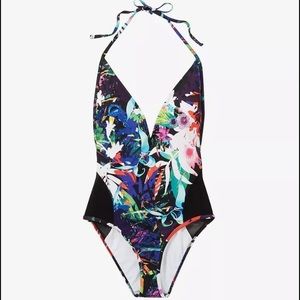 NWT Express floral mesh one piece